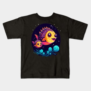 Puffer Fish Mothers Day Kids T-Shirt